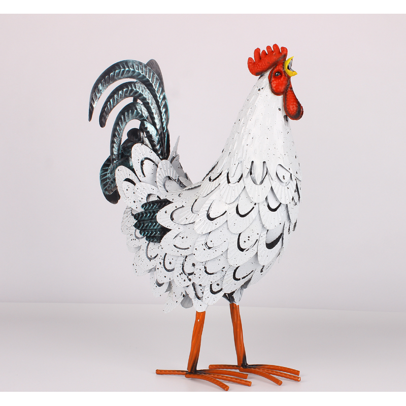 Metal Rooster Statue Factory - OEM Decorative Garden Chickens Sculpture