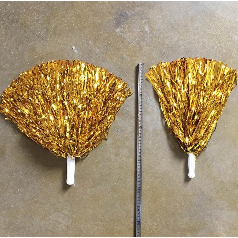 Cheerleading Pom Poms Factory - OEM Metallic Foil Tassels with Handle