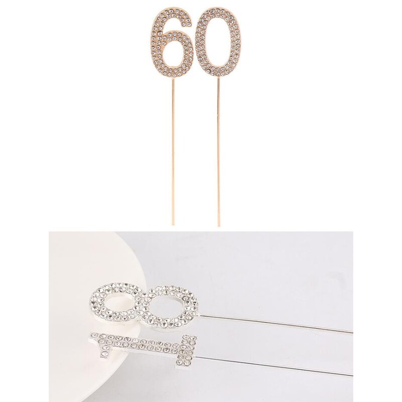 Cake Topper Factory - OEM Number 0-9 Bling Rhinestone Happy Birthday