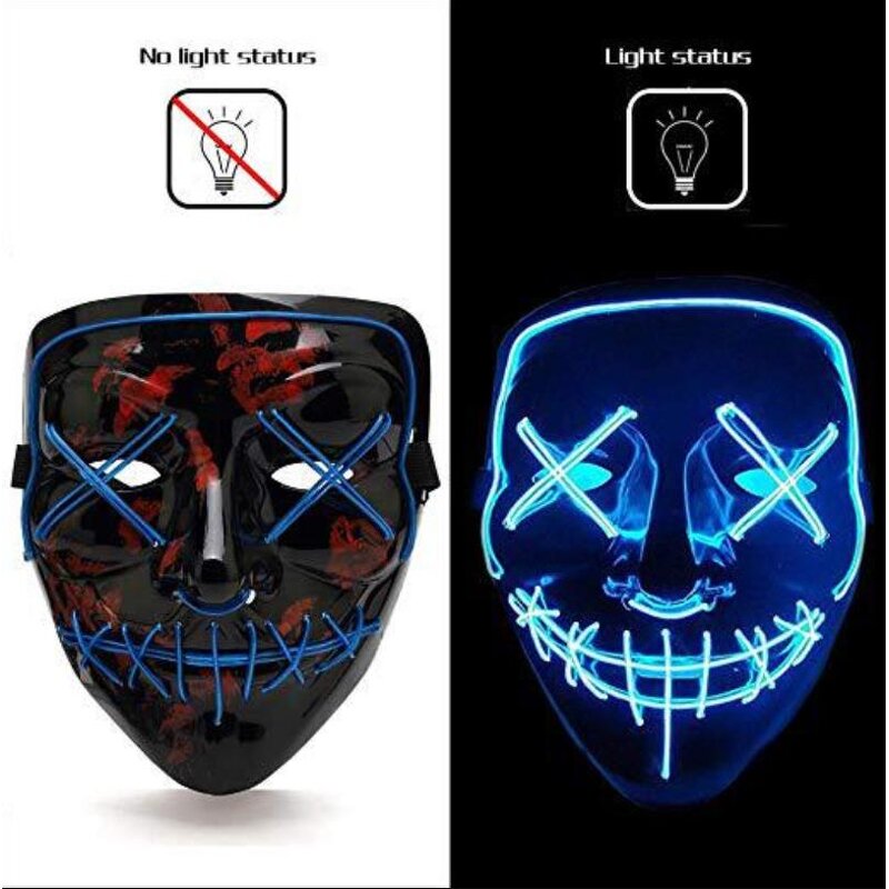 Led Mask Factory - OEM Light up Purge Glow Scary Halloween Party Props