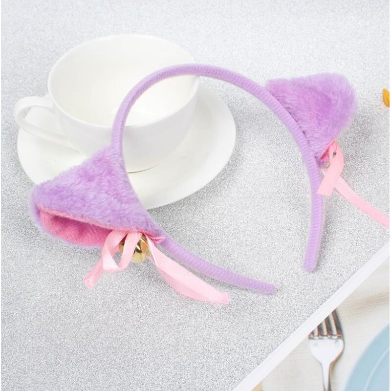 Cosplay Headband Factory - OEM Lolita Bowknot Bell Plush Cat Ear