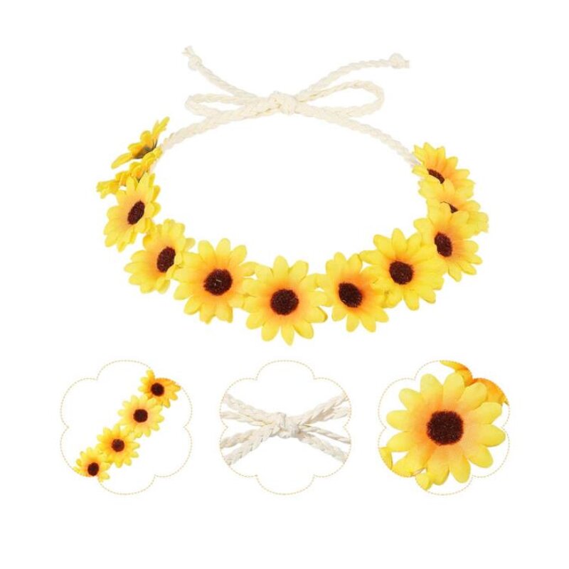 Sunflower Headband Factory - OEM Daisy Crown Adjustable Hair Wreath