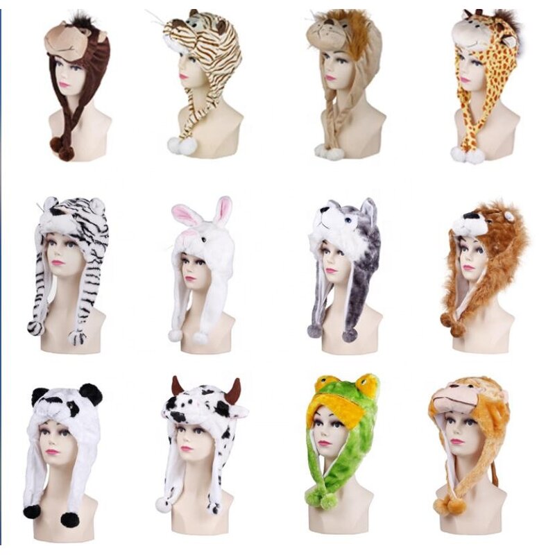 Plush Animal Hat Factory - OEM Furry Warmer Polyester Fun Dress-up Caps