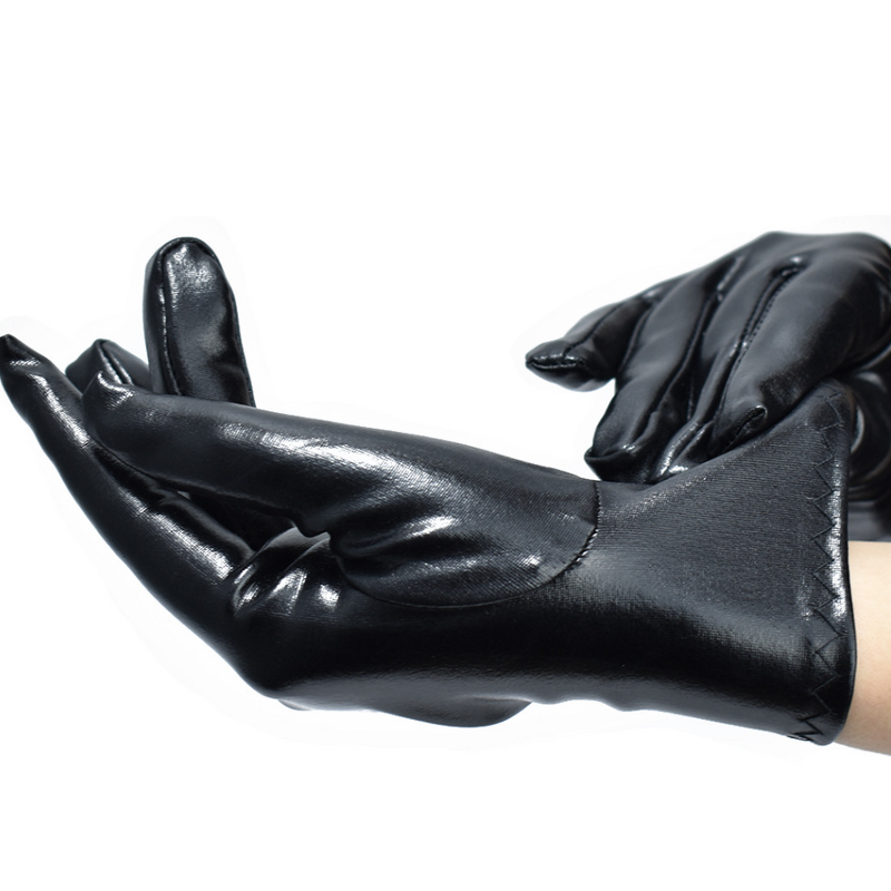 Metallic Gloves Factory - OEM Women Shiny Spandex Leather Hand Accessories