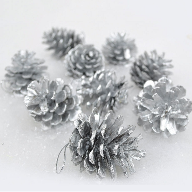 Pine Cones Factory - OEM Mini Snow Christmas Colored Paint Hanging Pendants