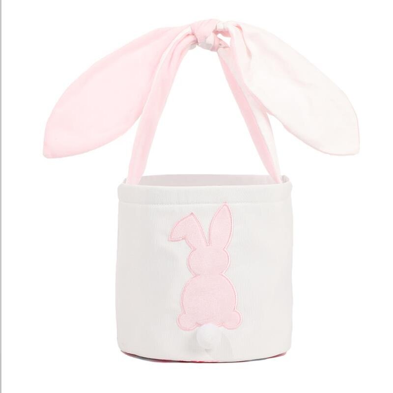 Easter Basket Factory - OEM Bunny Canvas Hunt Bag with Fluffy Tail