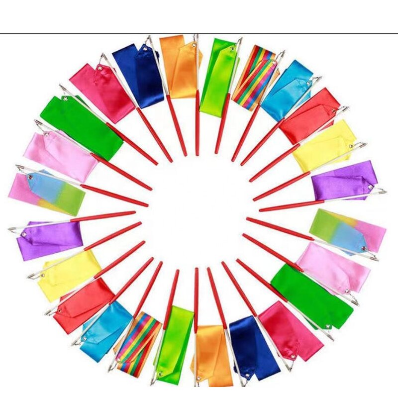 Ribbon Streamer Factory - OEM 6.5 FT Long Rhythm Wand Twirling Sticks