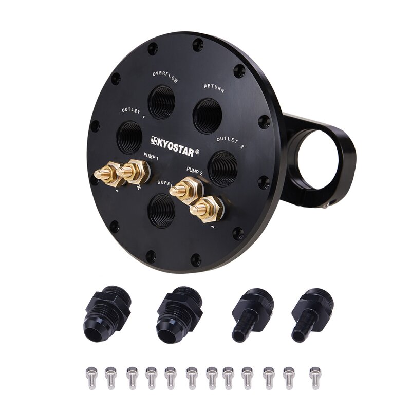 Fuel Surge Tank Supplier - OEM/ODM 2.8L Aluminum Twin 40mm Pumps 8AN Ports