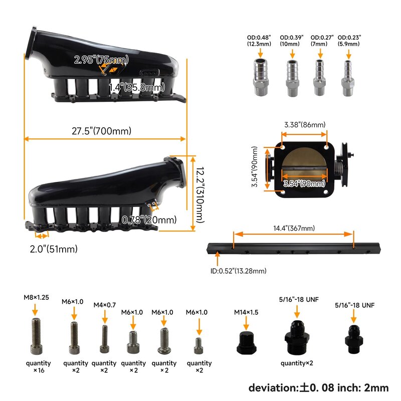 Billet Intake Manifold Supplier - OEM/ODM for 2JZ GE with Throttle Body Fuel Rail