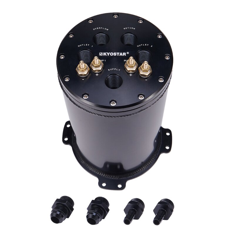 Fuel Surge Tank Supplier - OEM/ODM 2.8L Aluminum Twin 40mm Pumps 8AN Ports