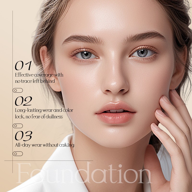 Powdery Foundation Manufacturer - OEM Natural Concealer Glow Cream Waterproof