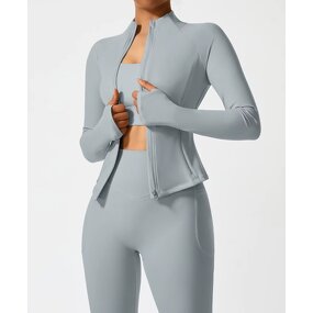 Sports Jacket Supplier - OEM/ODM Hot Sale Women's Spandex Front Breathable Stand Collar