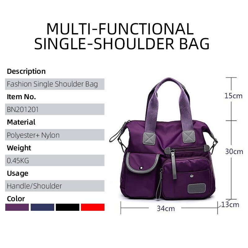 Shoulder Bag Supplier - OEM/ODM Custom Women Waterproof Casual Large-capacity Handle