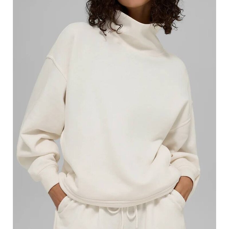 Mock Neck Sweater Factory - OEM/ODM Custom Embroidered Plain Long Sleeve Oversized