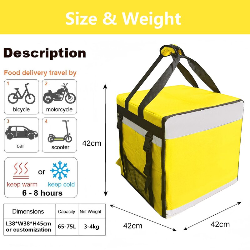 Pizza Backpack Supplier - Wholesale Polyester Insulated Food Storage Bag Restaurant