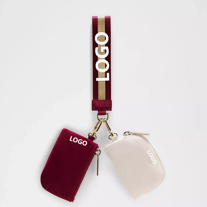 Wallet Wristlet Supplier - OEM/ODM Custom Logo Unisex Dual Bag Zipper for Yoga