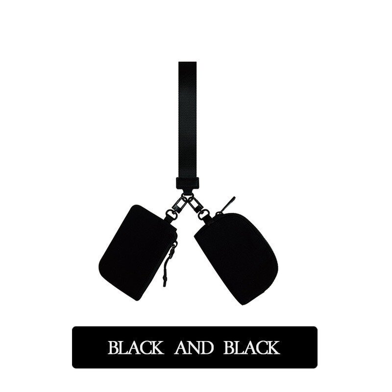 Key Chain Purse Manufacturer - OEM/ODM Unisex Modern Nylon Mini Dual Pouch Zipper