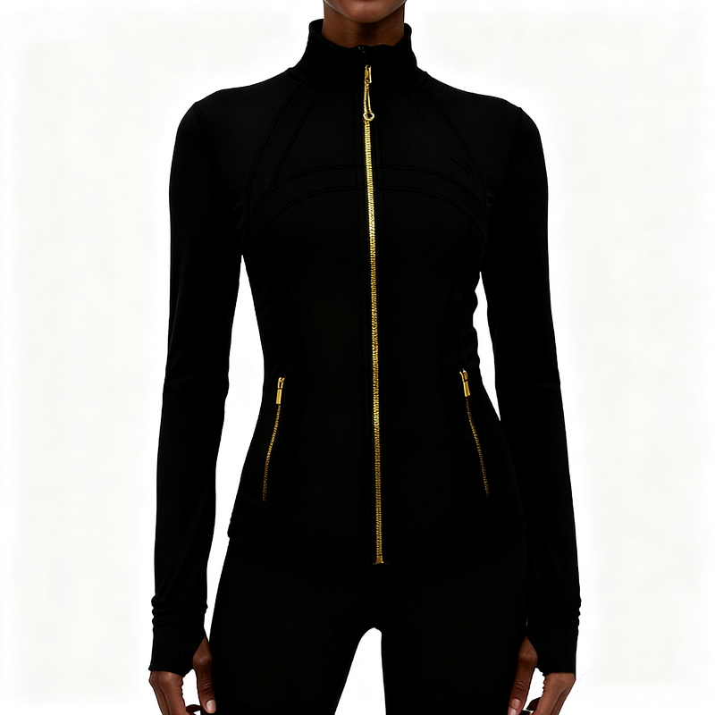 Yoga Jacket Manufacturer - OEM/ODM Sports Define Stand Collar Windproof Slim Fit