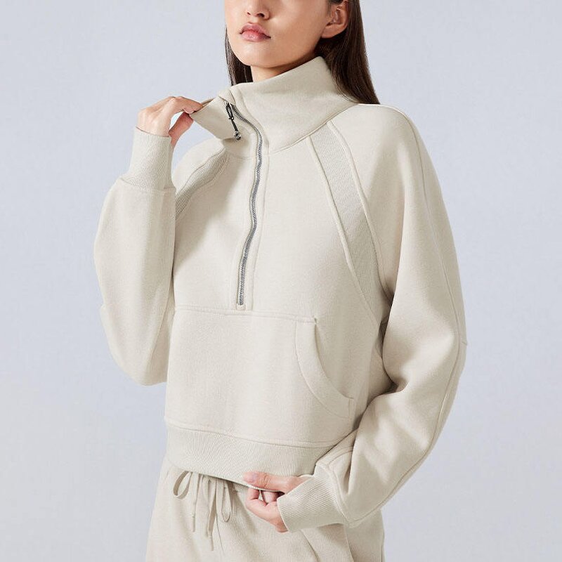 Tracksuit Manufacturer - OEM/ODM Custom Logo Fleece Half Zipper Breathable Sweatshirt