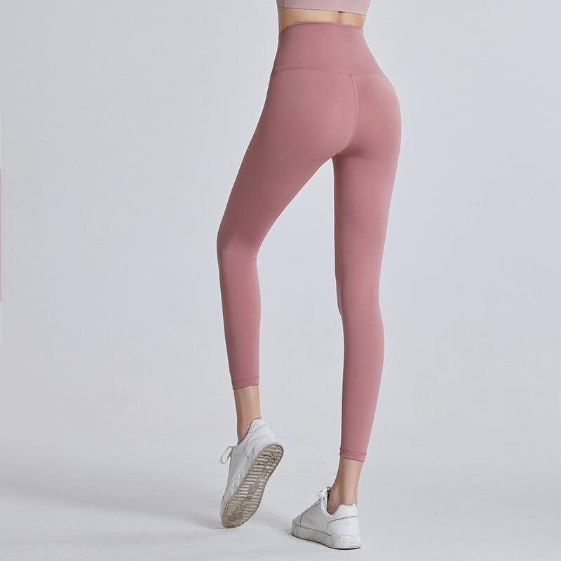 Leggings Factory - OEM/ODM Custom European American High Waist Yoga Pants Peach