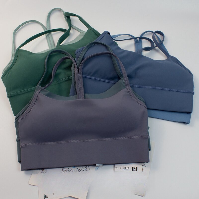 Sports Yoga Bra Supplier - OEM/ODM Custom Beauty Back Sling Bra Thin Belt Spandex