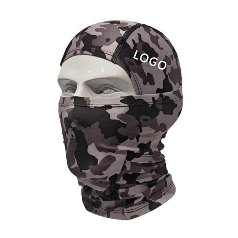 Fleece Balaclava Factory - OEM/ODM Custom Logo Green Hooded Camouflage Print Skimask