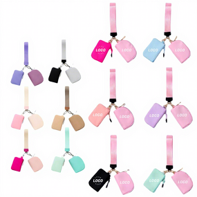 Key Chain Bag Manufacturer - OEM/ODM Hot-Selling Mini Change Storage Dual Wristlet