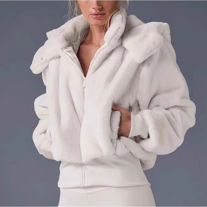 Sherpa Jacket Manufacturer - OEM/ODM Stand Collar Vintage Crop Length Hoodie Fleece