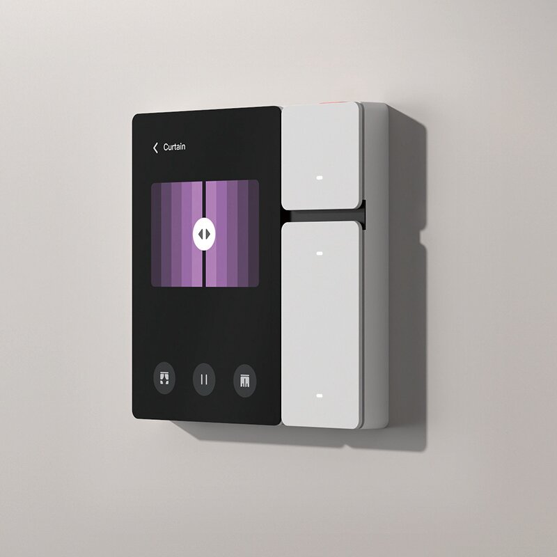 Smart Wall Switch Manufacturer - OEM/ODM 3.5 Inch Touch Screen 3 Gang IR Dimming Curtain