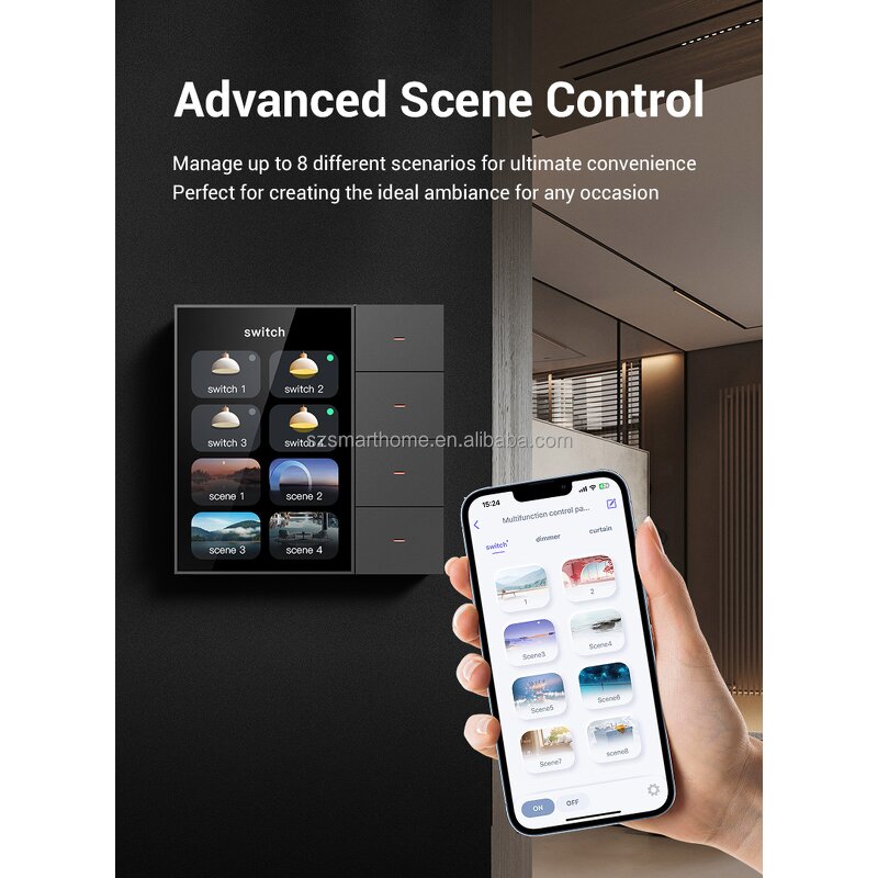 Wall Switch Panel Factory - OEM/ODM 2025 Tuya Zigbee 4gang Multi-Function Scene Dimmer