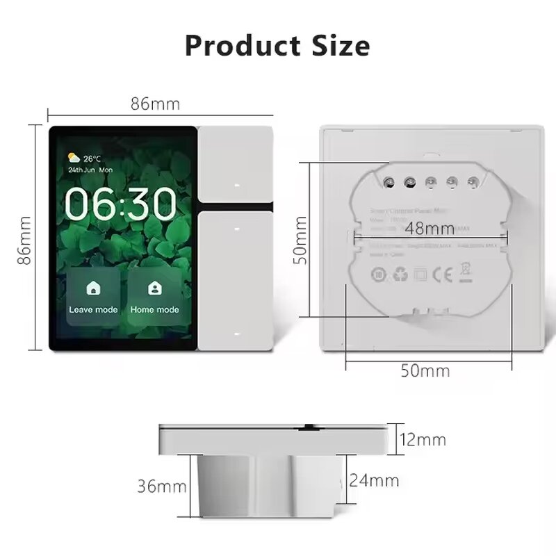 Control Panel Manufacturer - OEM/ODM Tuya 3.5 Inch Touch Slider Android Central Panel