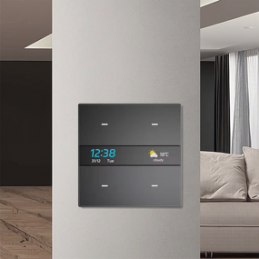 Smart Switch Panel Manufacturer - OEM/ODM Tuya Zigbee 4 Gang Touch Panel Dimmer Light