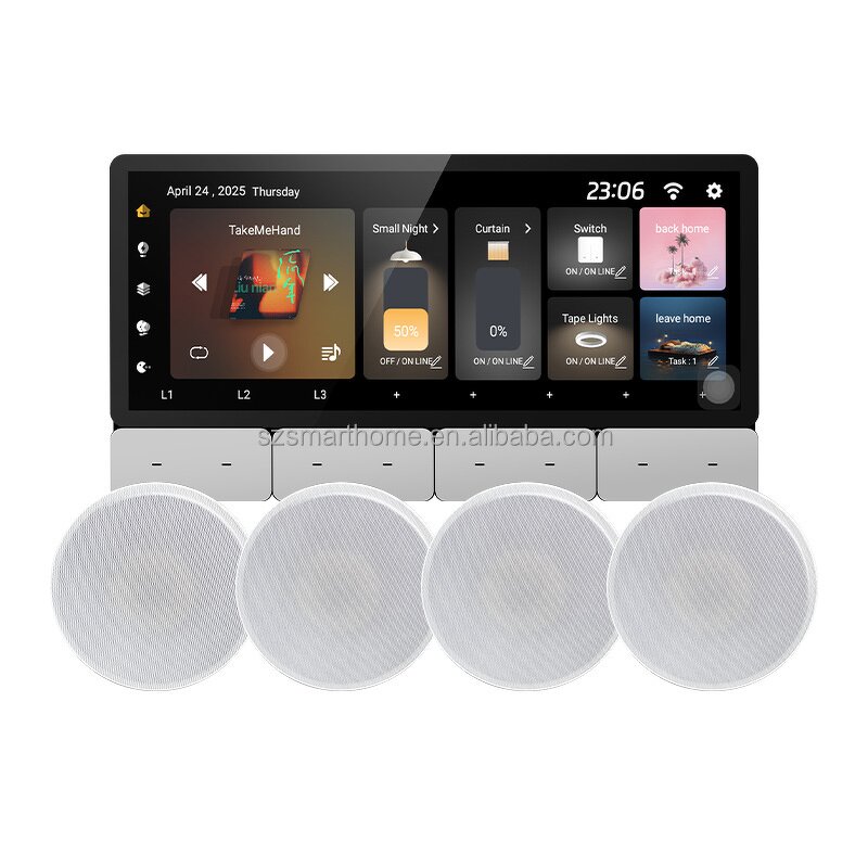 Touch Control Panel Manufacturer - OEM/ODM 6.2 Inch Wifi Smart Screen 8 Button Music