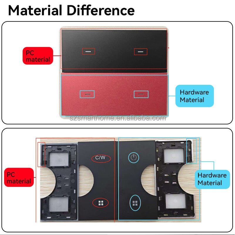 Smart Wall Switches Factory - OEM/ODM Tuya Smart Life APP 1/2/3/4/8 Gang Neutral Switch