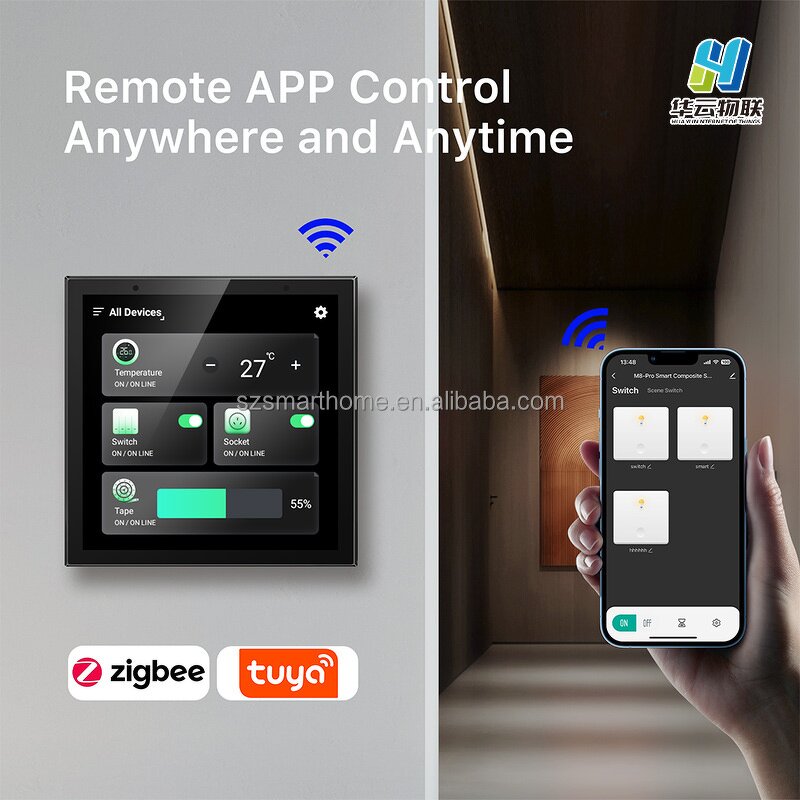 Control Panel Factory - OEM/ODM 4 Inch Multi-Function Smart Touch Screen Alexa Zigbee