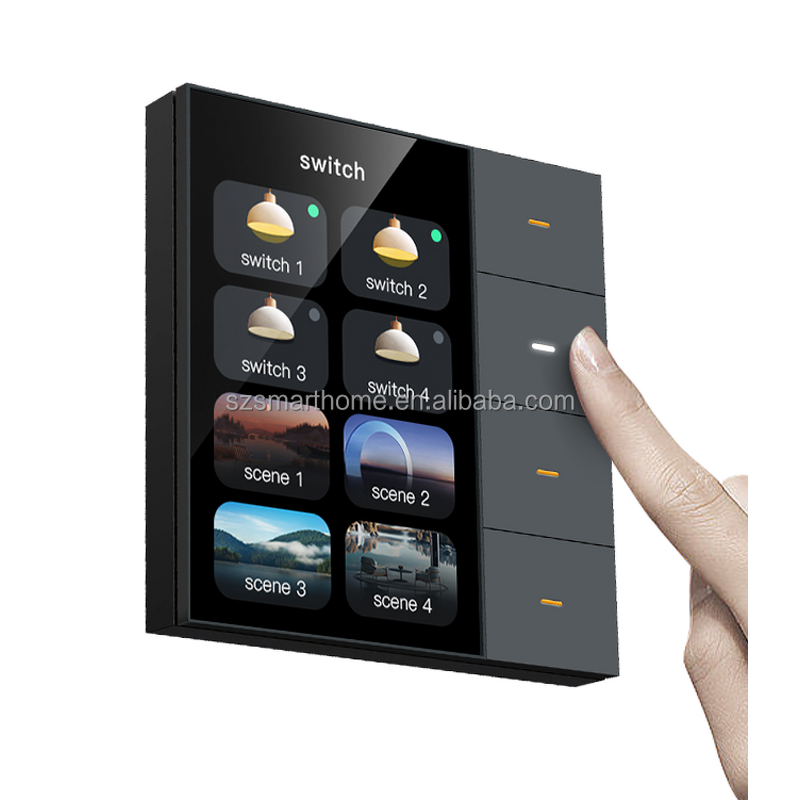Smart Scene Switch Supplier - OEM/ODM F3-Pro 3.5 Inch Wifi Light Dimmer Touch Switch
