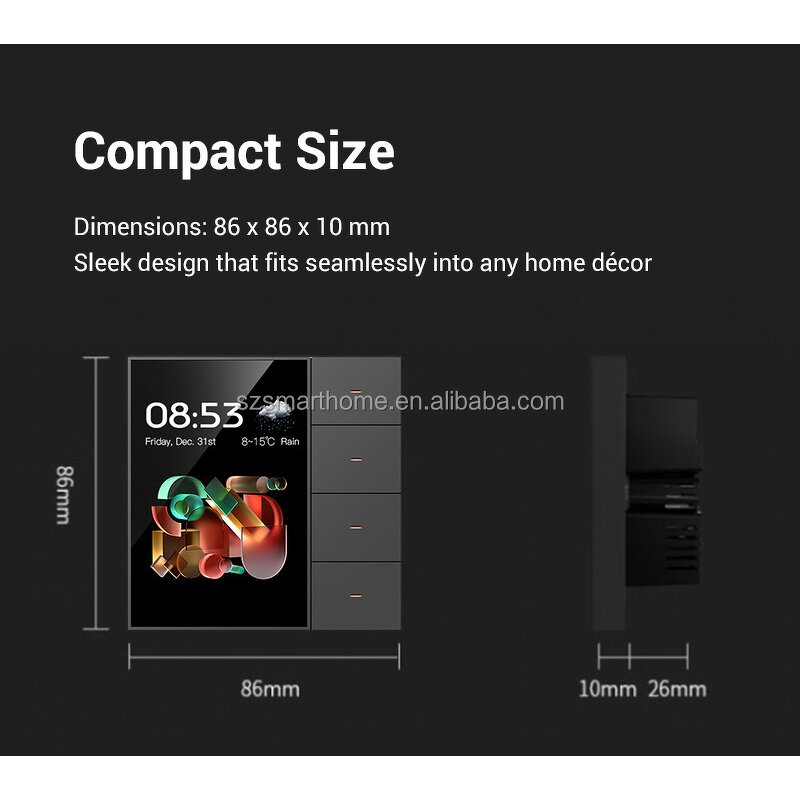 Smart Scene Switch Supplier - OEM/ODM F3-Pro 3.5 Inch Wifi Light Dimmer Touch Switch