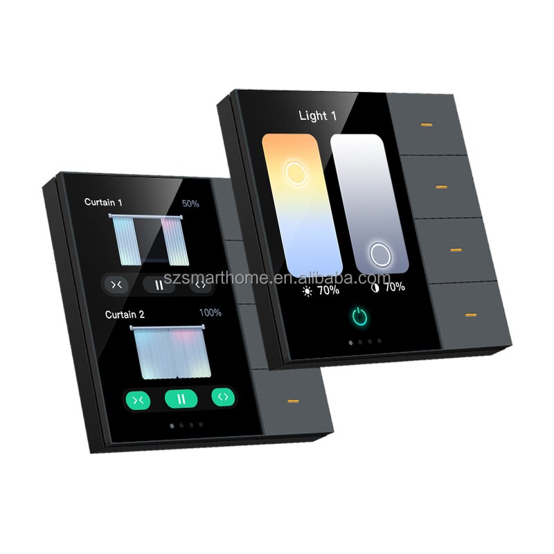 Smart Light Switch Manufacturer - OEM/ODM 3.5'' Tuya 4 Gang Relay 8 Scene Timer Switch