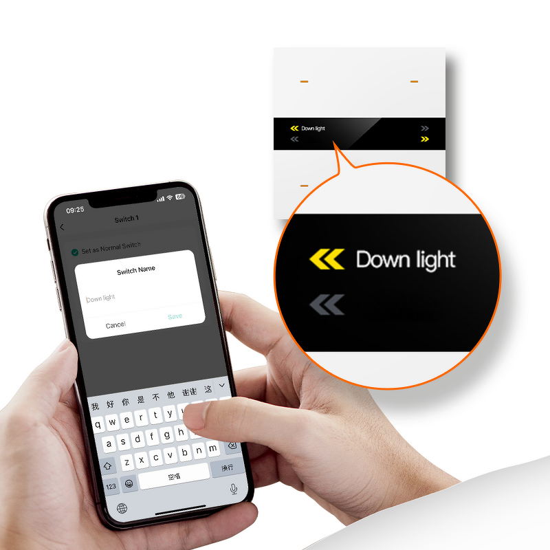 Smart Home Panel Factory - OEM/ODM 4 Gang Zigbee Dimmer Light Combination Switches