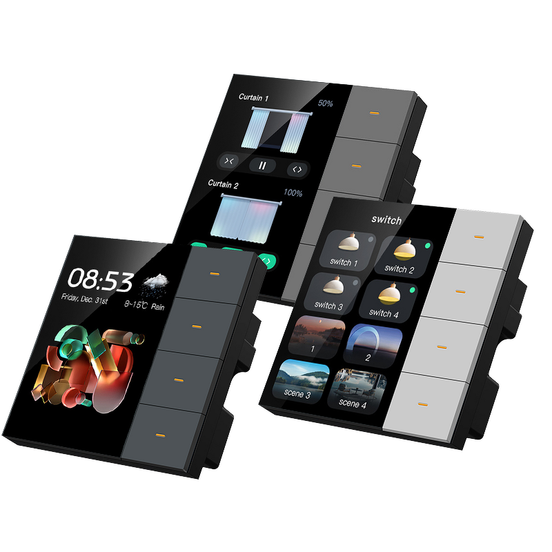 Wall Switch Panel Factory - OEM/ODM 2025 Tuya Zigbee 4gang Multi-Function Scene Dimmer