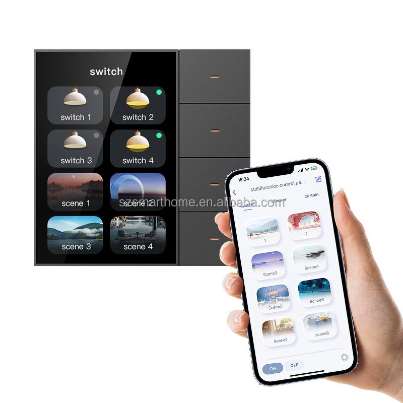 Smart Switch Module Supplier - OEM/ODM 3.5 Inch 4-Gang Wi-Fi Touch Control IPS Display