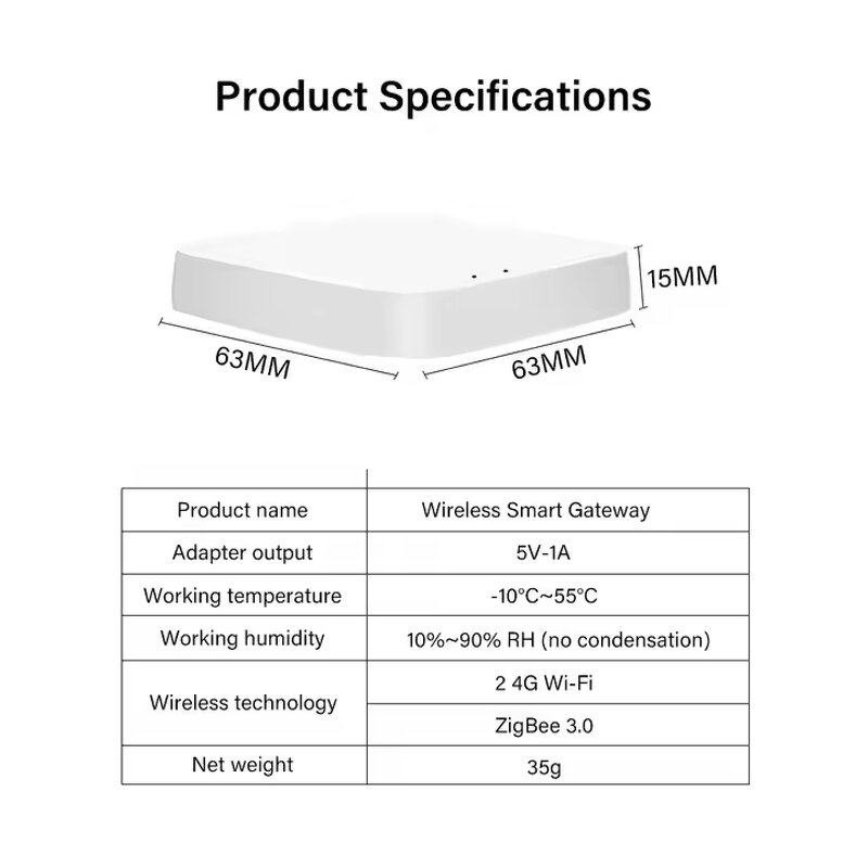 WiFi Hub Manufacturer - OEM/ODM Tuya WiFi Hub Version 3.0 Zigbee Gateway for Home