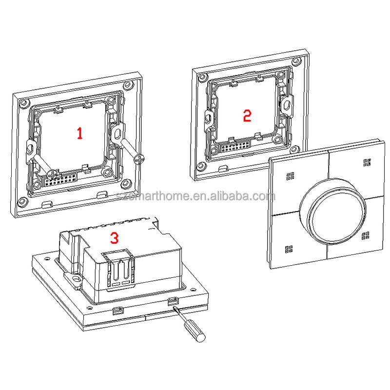 Dimming Switch Supplier - OEM/ODM 4 Inch UK Tuya Intelligent Knob Scene Control