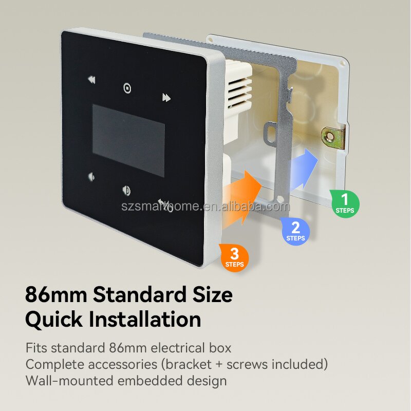 Audio Amplifier Set Factory - OEM/ODM 4-Inch Smart Home 2x25W Wall-Mounted Music Host