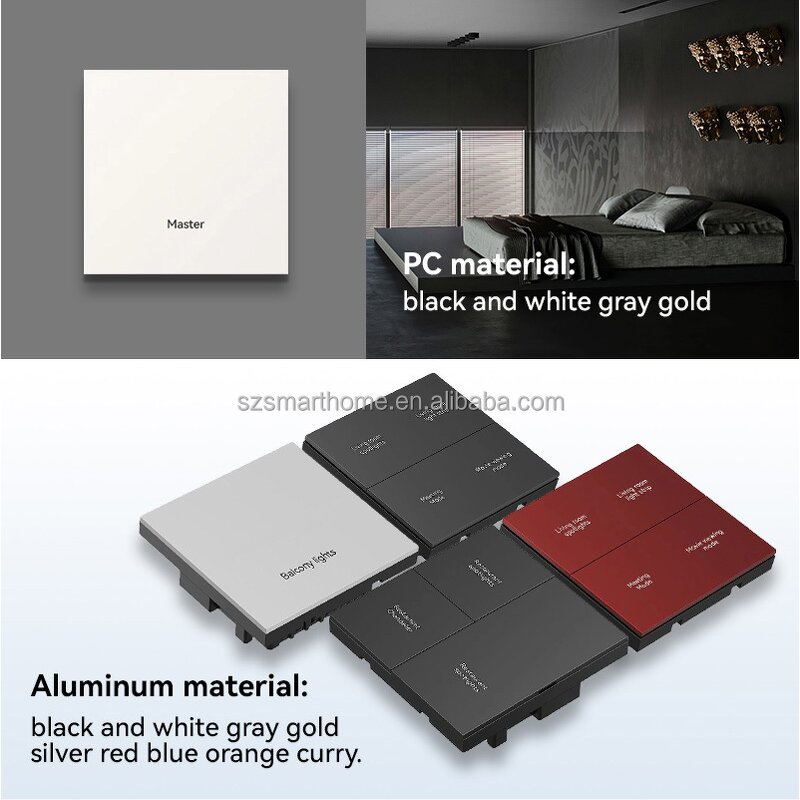 Smart Switch Factory - OEM/ODM 1/2/3/4/8 Gang Tuya Smart Life UK Neutral Switch