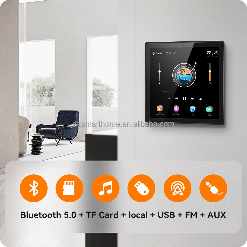 Smart Home Panel Factory - OEM/ODM 4-Inch Touch Screen Control Panel FM Radio Music