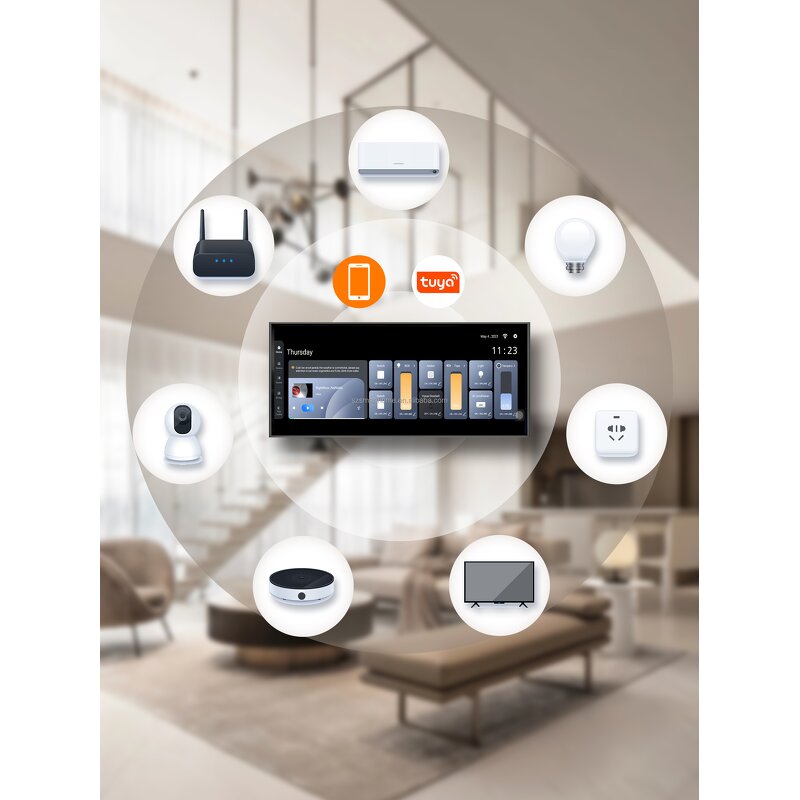 Touch Control Panel Manufacturer - OEM/ODM 12 Inch Tuya Smart Home Music Playback Scene