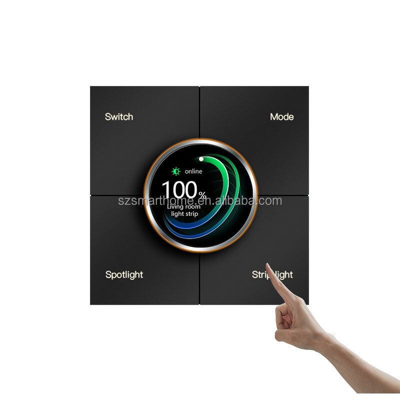 Dimming Switch Supplier - OEM/ODM 4 Inch UK Tuya Intelligent Knob Scene Control