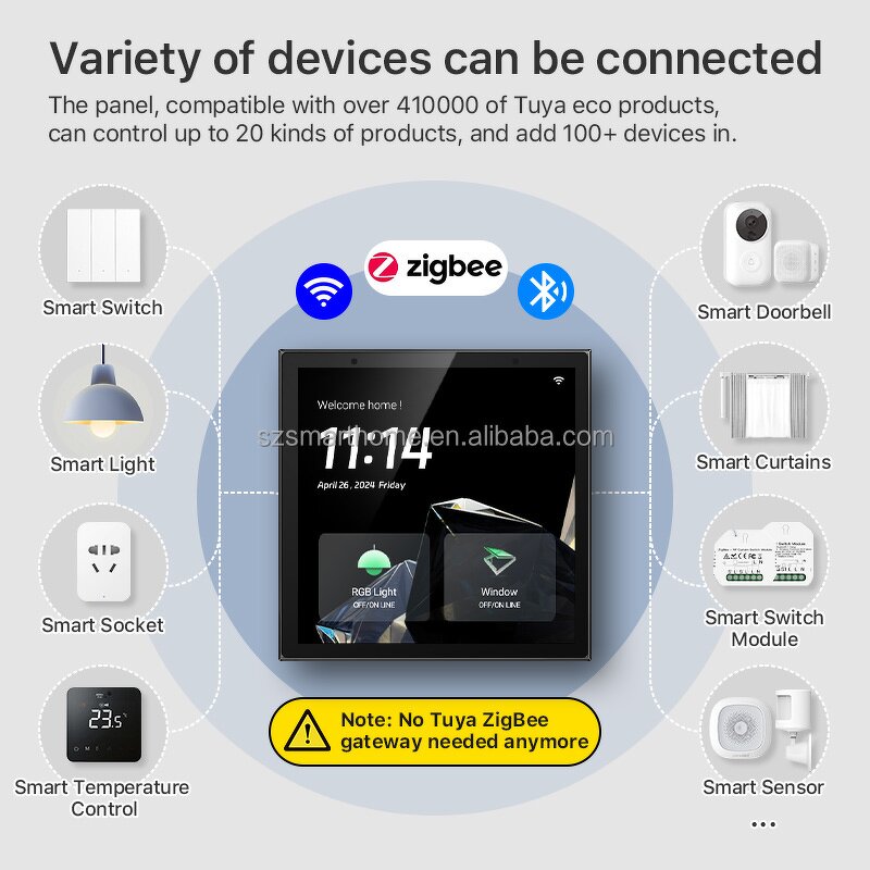 Smart Control Panel Supplier - OEM/ODM Tuya 4 Inch Alexa Voice WiFi ZigBee Gateway US