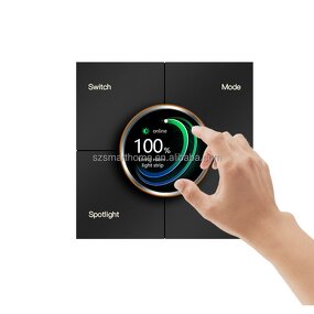 Dimming Switch Supplier - OEM/ODM 4 Inch UK Tuya Intelligent Knob Scene Control